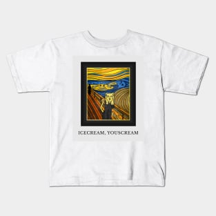 Cat Design- The Scream- Munch Kids T-Shirt